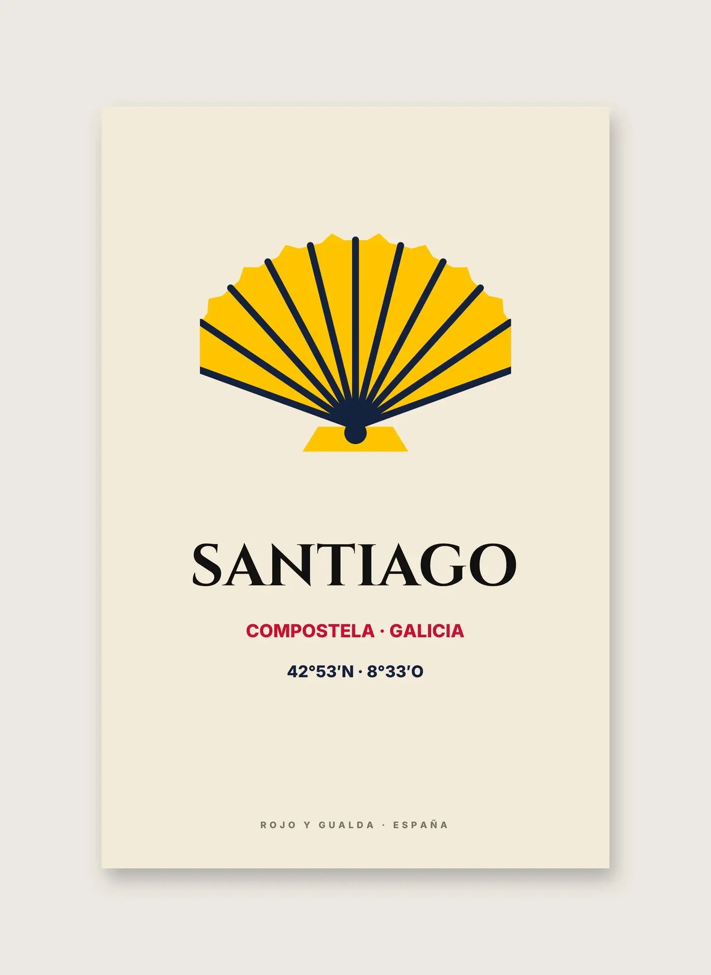 Santiago de Compostela — Lámina enmarcada — detalle
