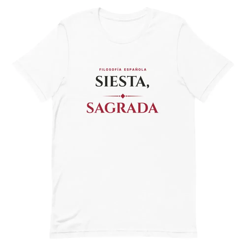 «Siesta, sagrada» — Camiseta — White — Front