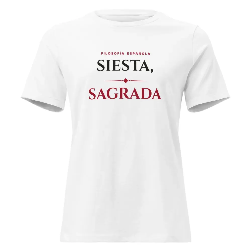 «Siesta, sagrada» — Camiseta de mujer — White