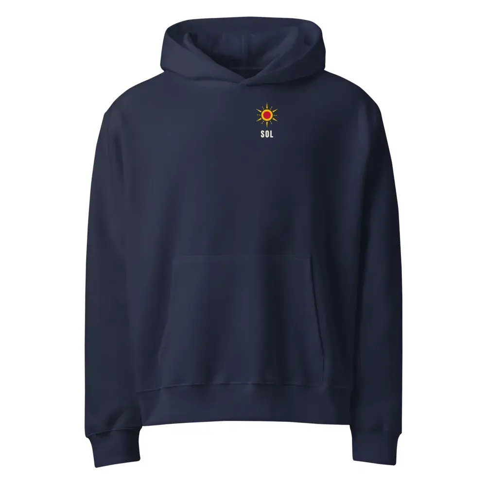 Sol a la Espalda — Sudadera oversize con capucha — Navy