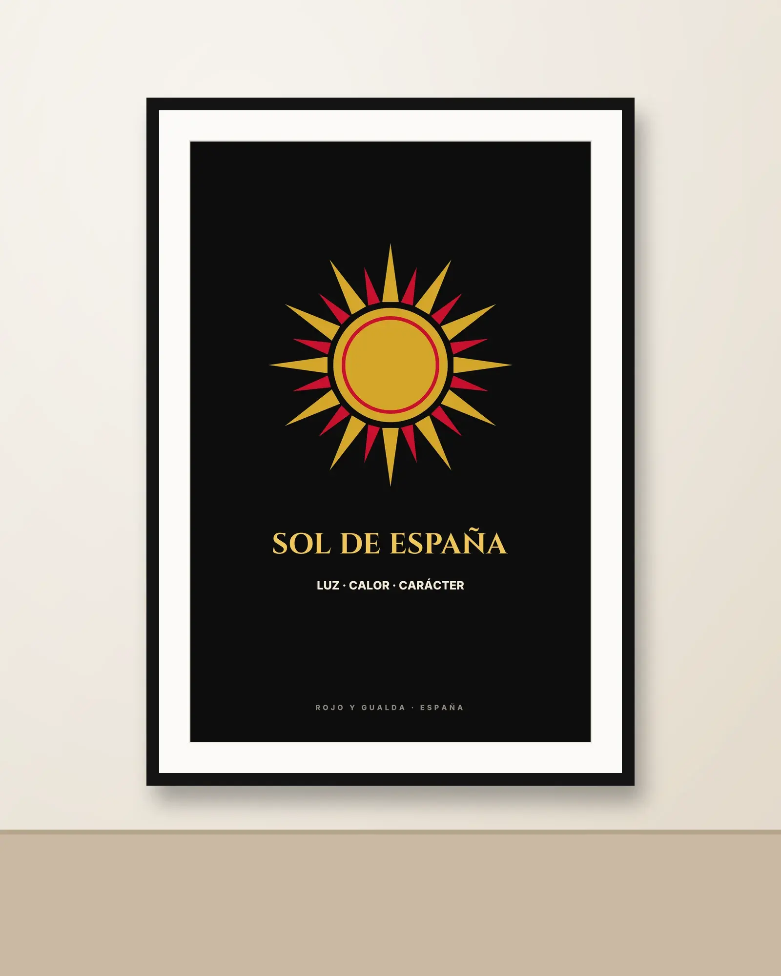 Sol de España — Lámina enmarcada — Black