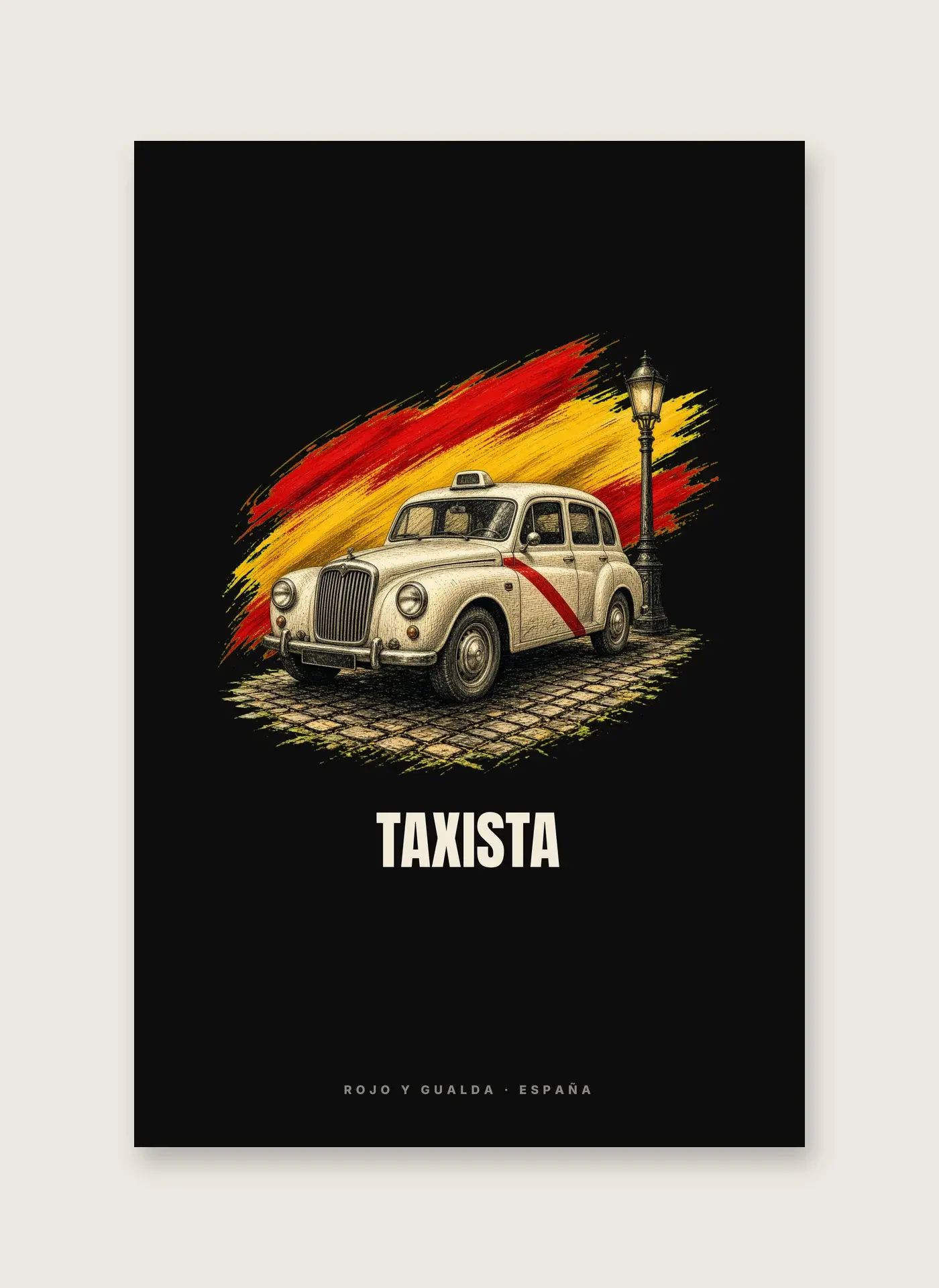 Taxista · Arte — Lámina enmarcada — detalle