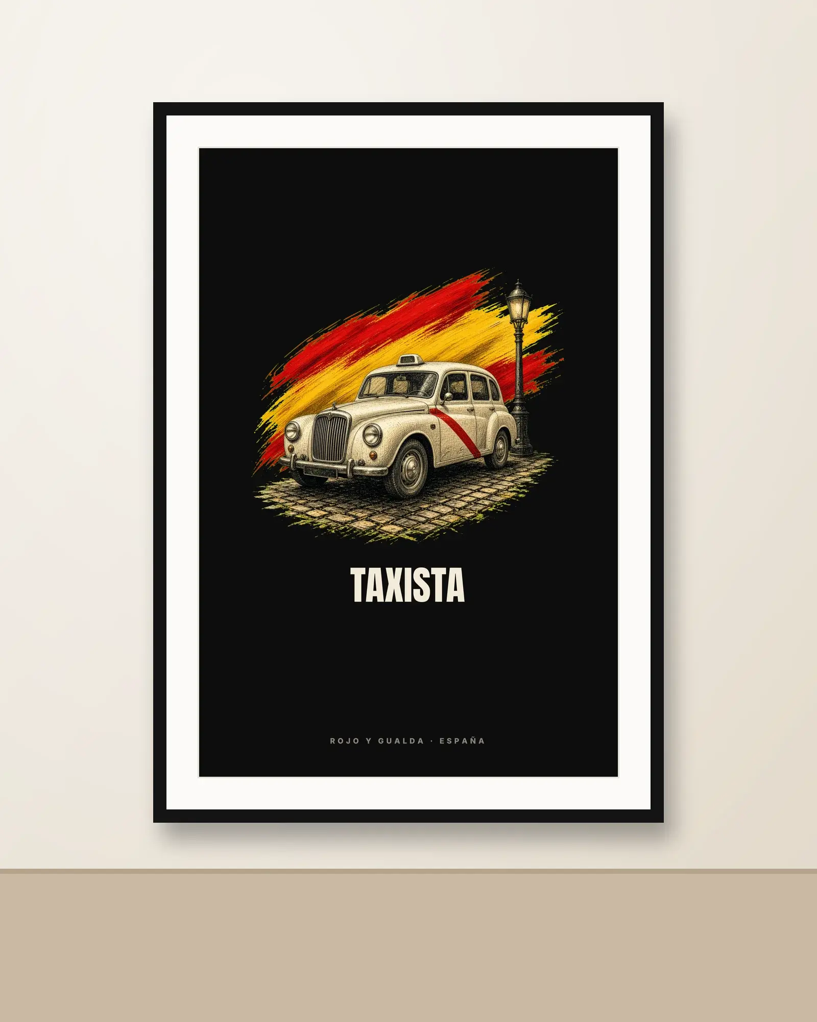 Taxista · Arte — Lámina enmarcada