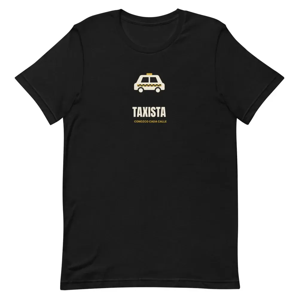 Taxista Minimal — Camiseta — Black — Front
