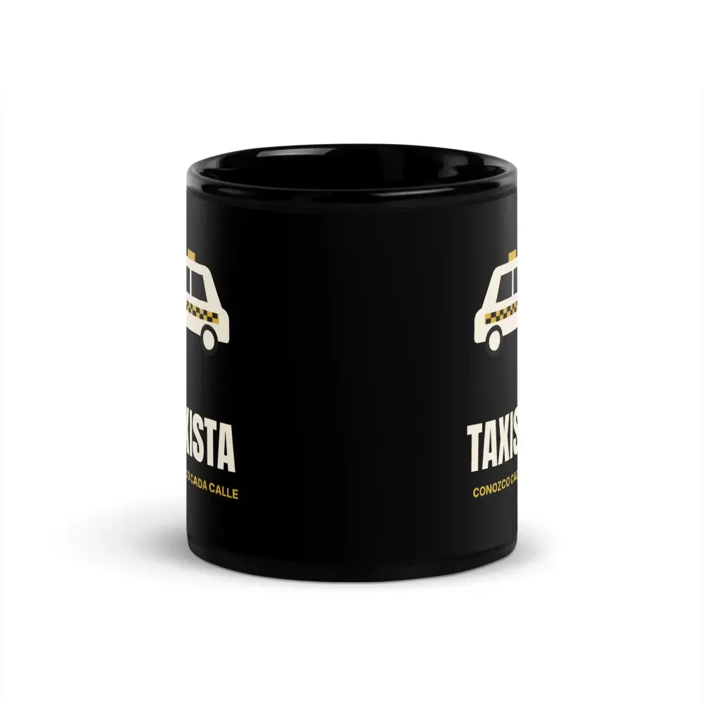 Taxista Minimal — Taza — Black — Front