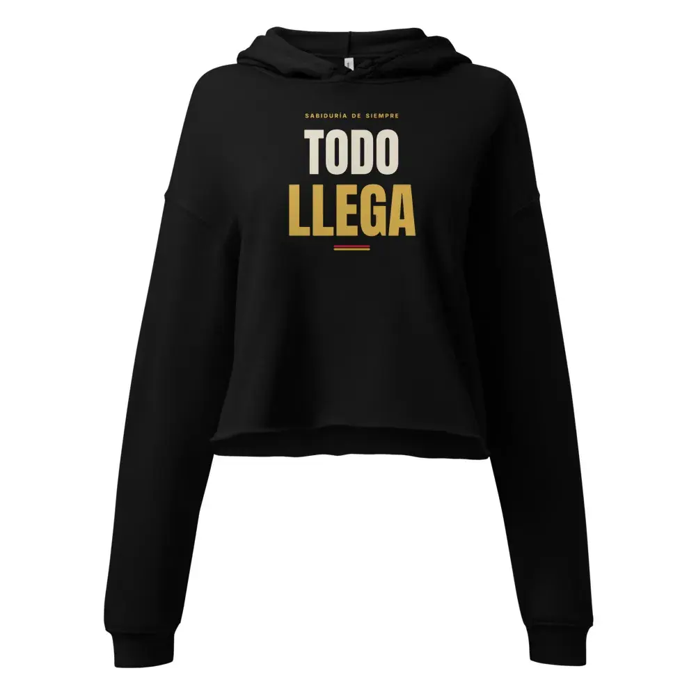 «Todo llega» · Noche — Sudadera corta de mujer