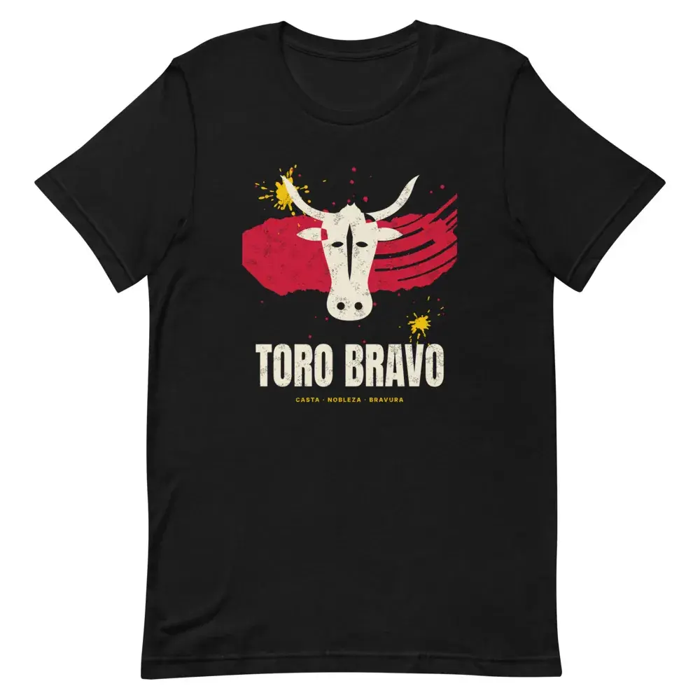 Toro a Brocha · Noche — Camiseta — Black — Front