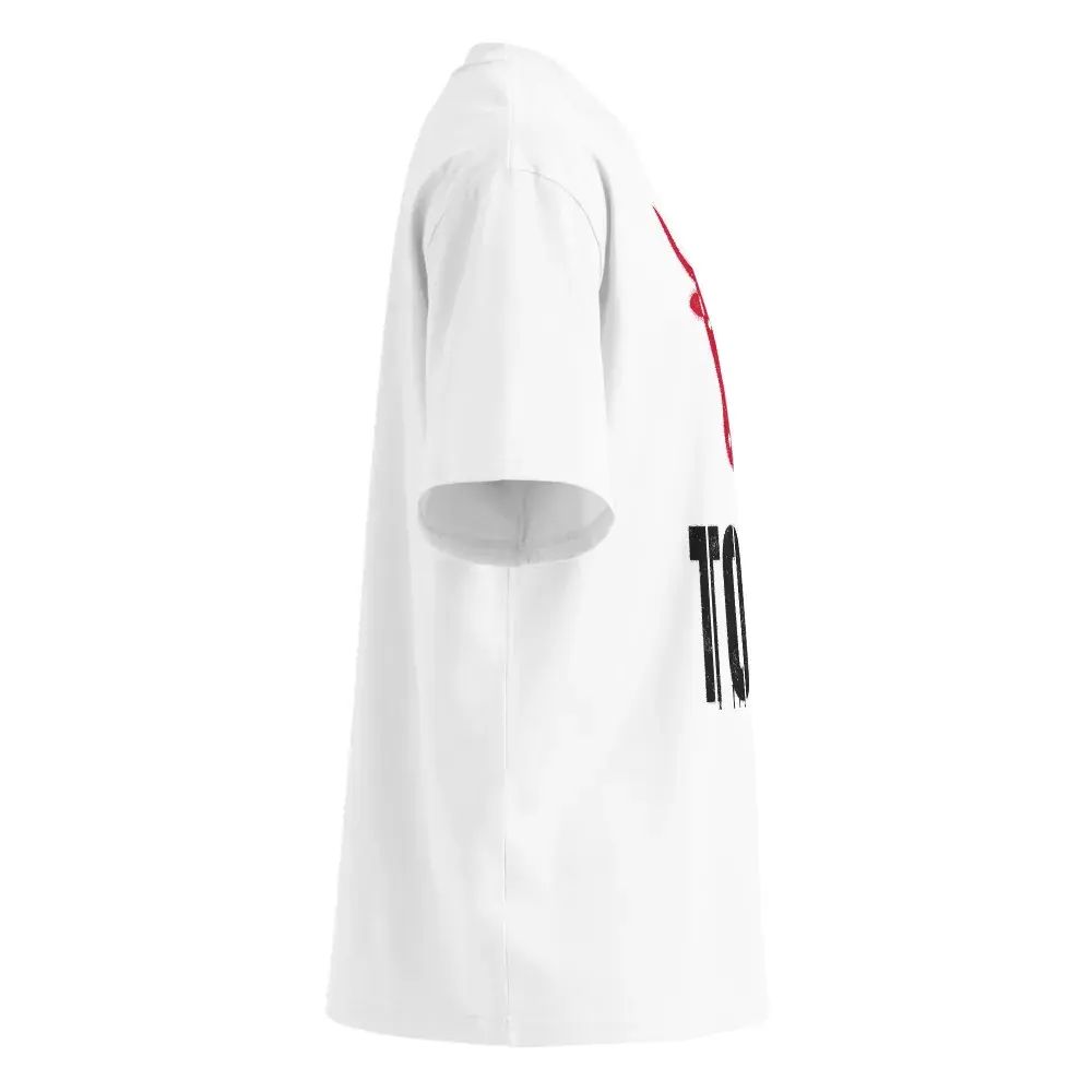 Toro en Spray — Camiseta oversize — White — Right