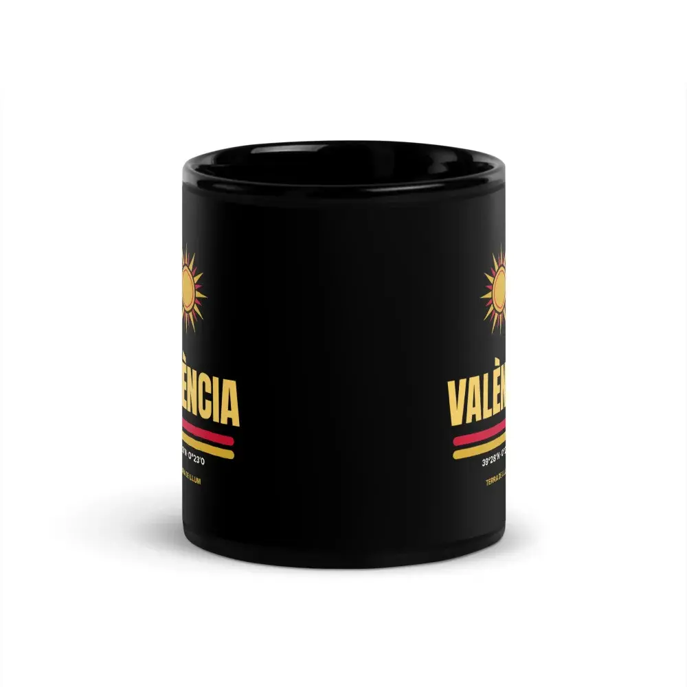 València — Taza — Black — Front
