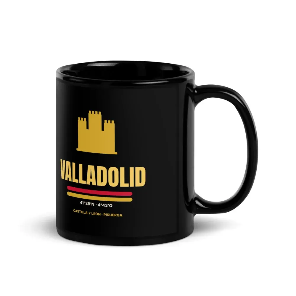 Valladolid — Taza — Black — Handle on Right