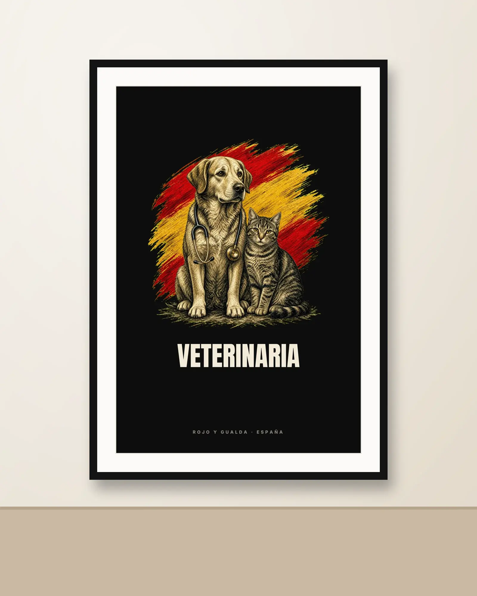 Veterinaria · Arte — Lámina enmarcada