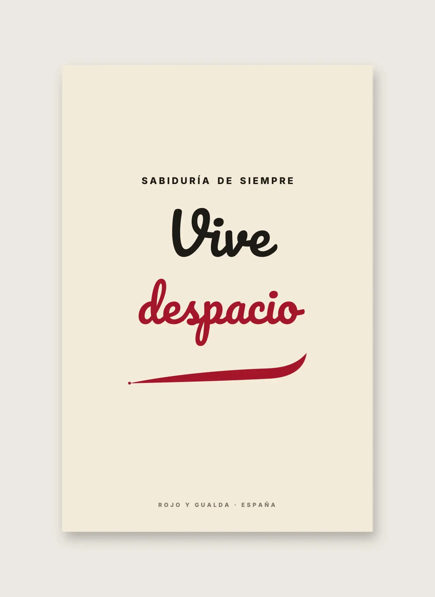 «Vive despacio» — Lámina enmarcada — detalle