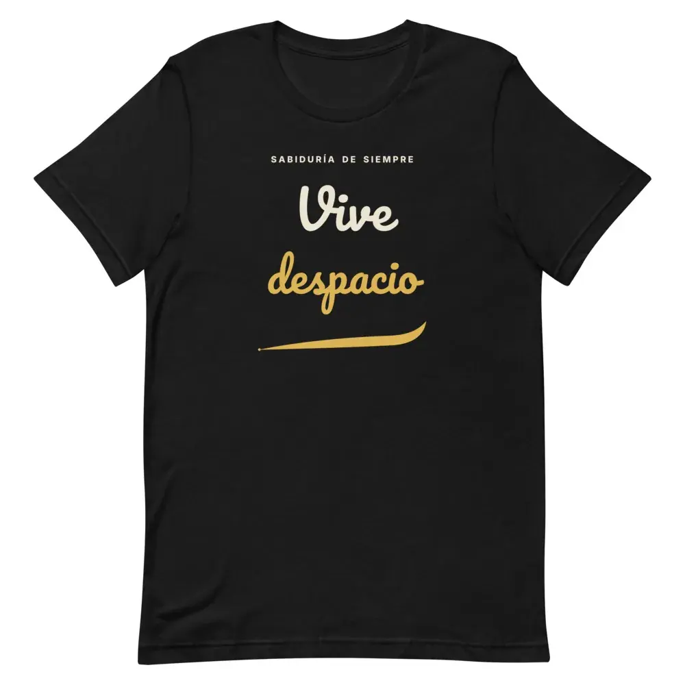 «Vive despacio» · Noche — Camiseta — Black — Front