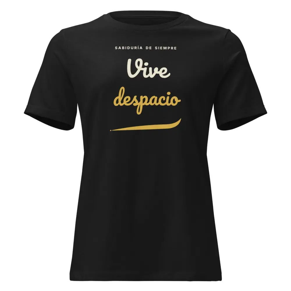 «Vive despacio» · Noche — Camiseta de mujer — Black