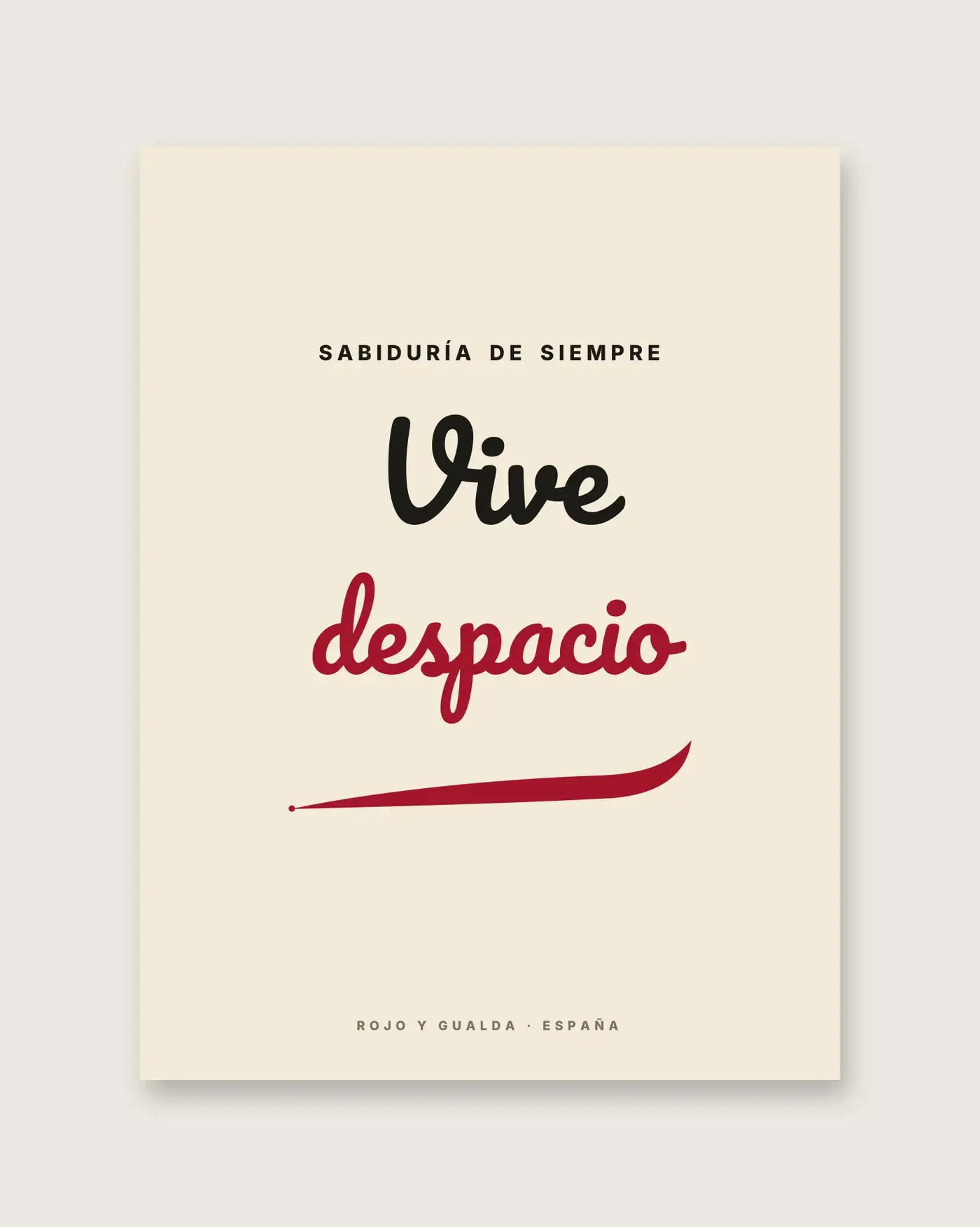 «Vive despacio» — Póster — detalle