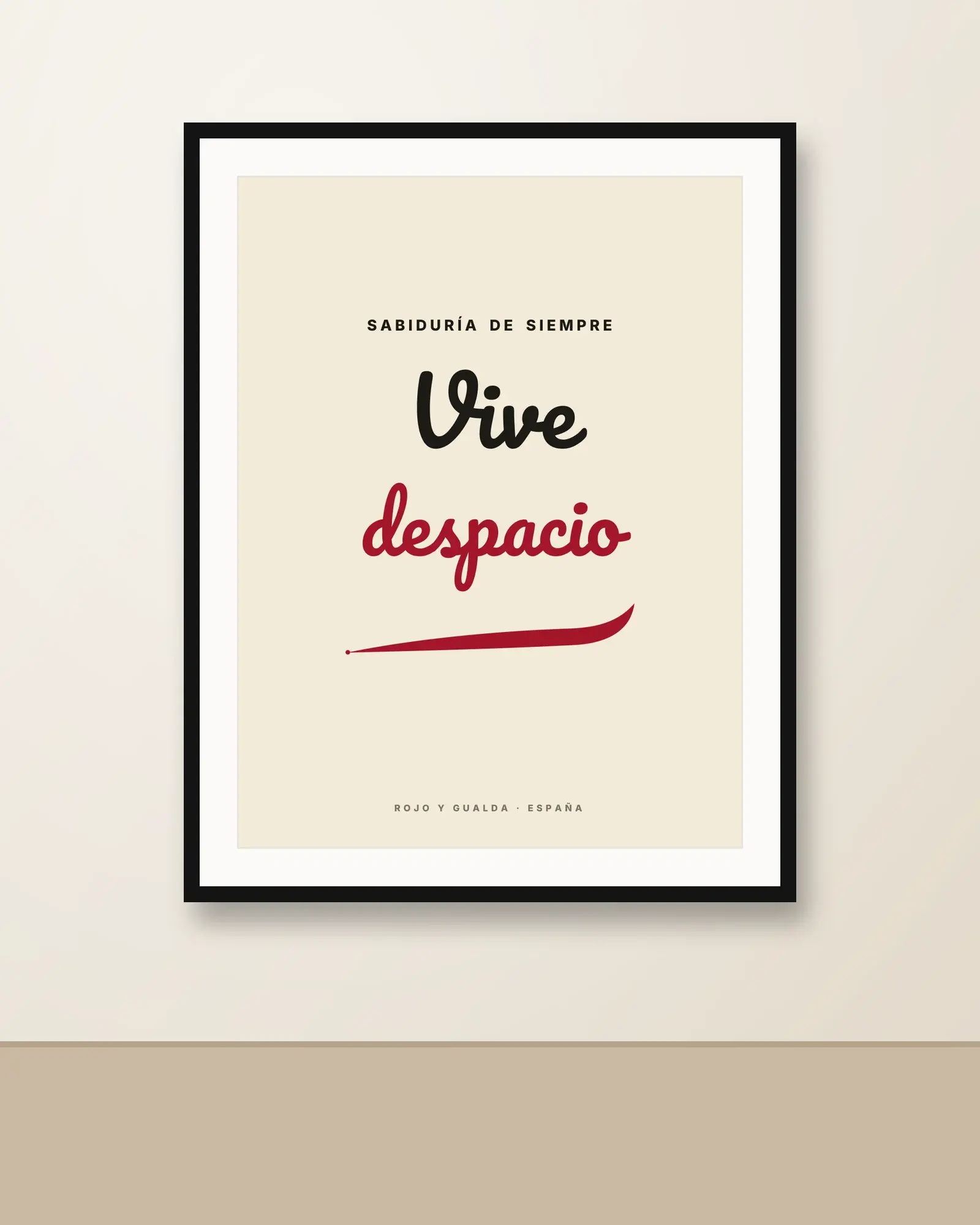 «Vive despacio» — Póster