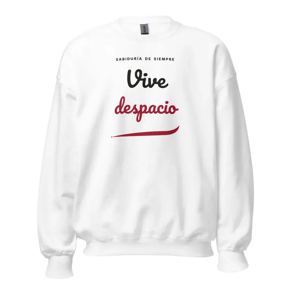 «Vive despacio» — Sudadera — White